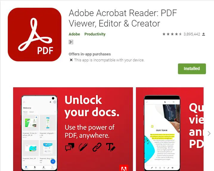 pdf in play store