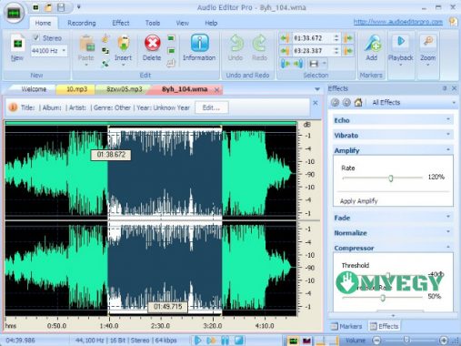 برنامج تسجيل الصوت بجودة عالية مع اضافة تأثيرات عليه myeg